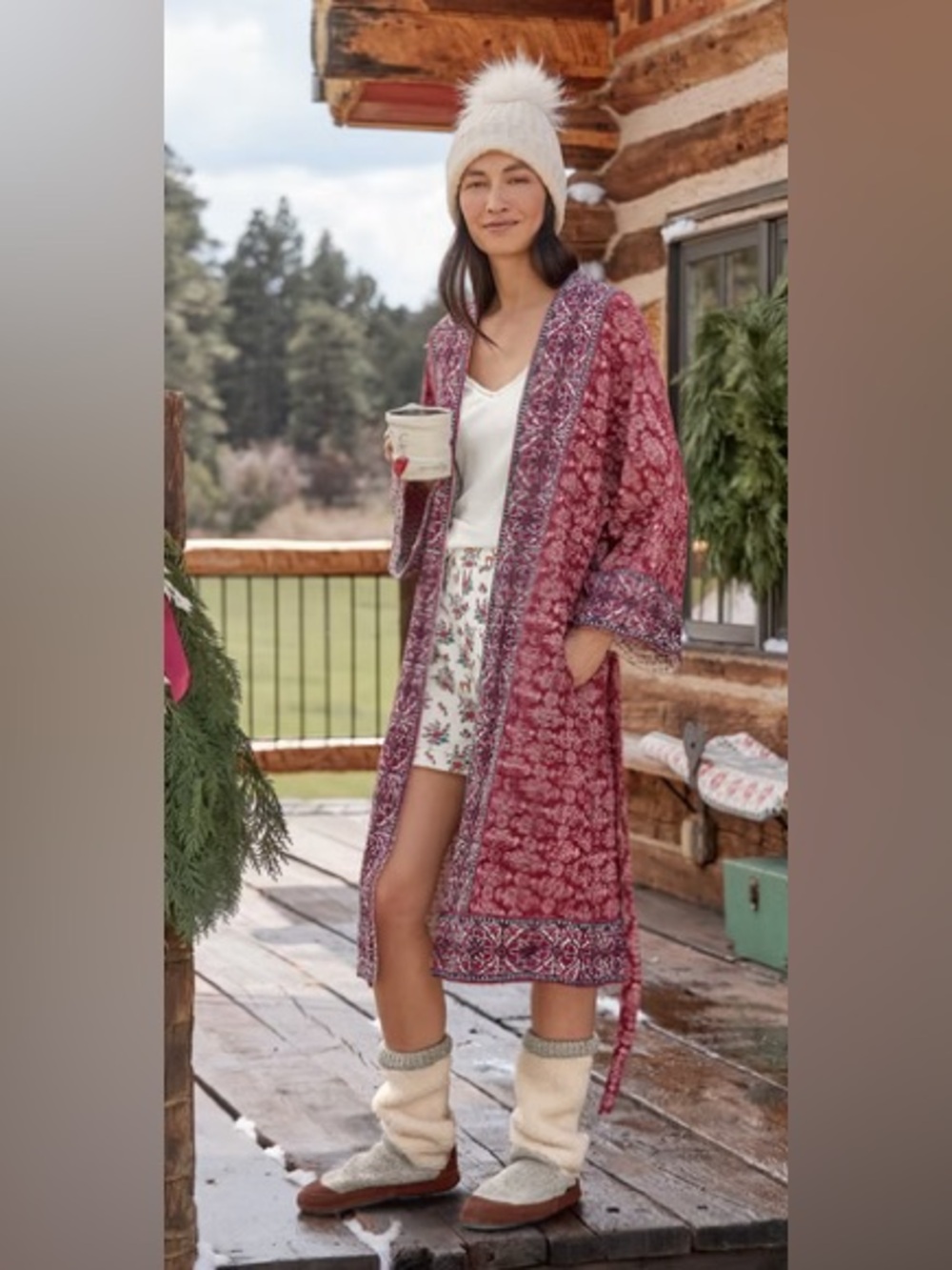 Sundance Cascade Ridge Cotton Robe - Picture 9 of 9